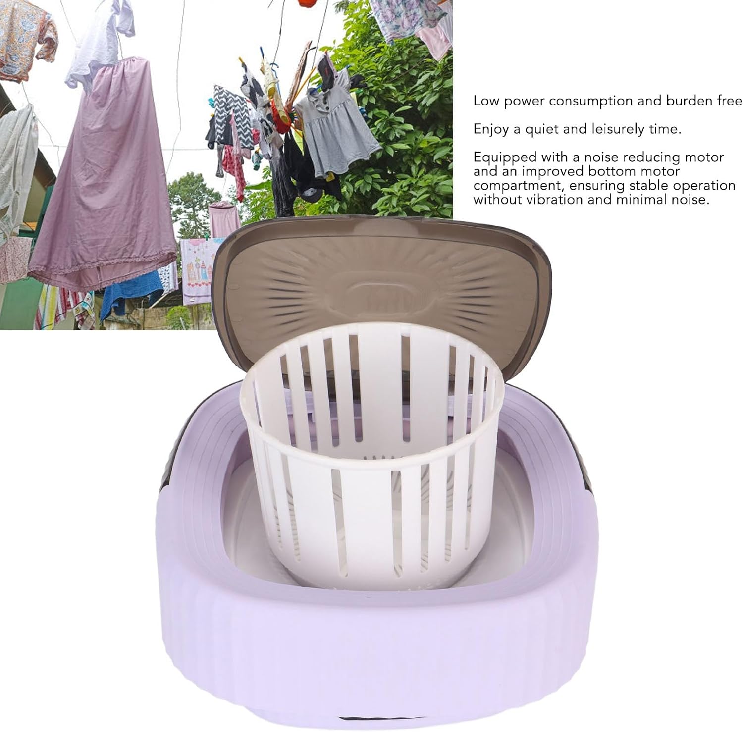 10L Portable Washing Machine, Foldable Washing Machine, Mini Underwear Laundry Machine,Dormitory Washing Machine,for Dormitory Hotel Travel (US Plug)