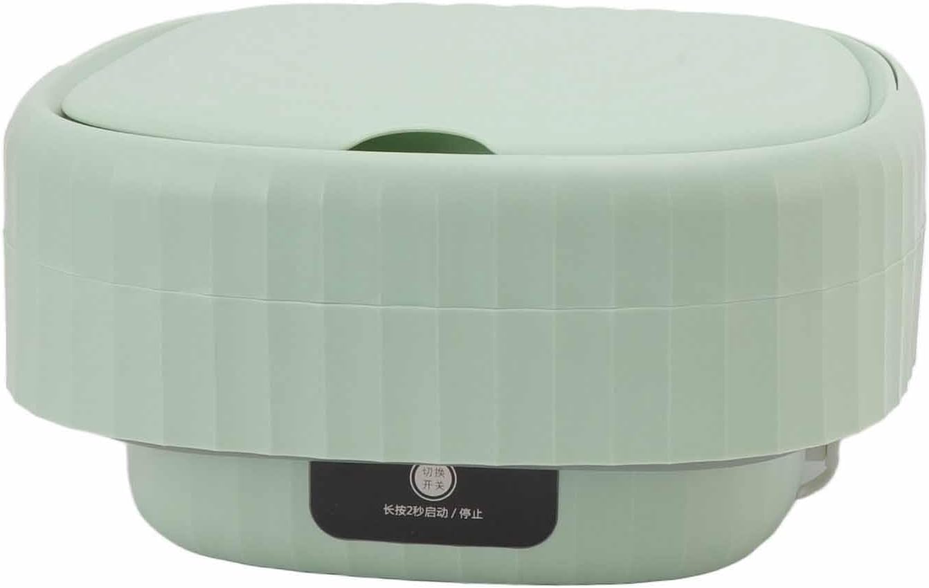 Portable Washing Machine,USB Powered Mini Turbo Washing Machine, Mini Compact Twin Tub Washing Machine Laundry Washer,Low Noise Foldable for Apartment Dorms RV Camping(US plug-green)