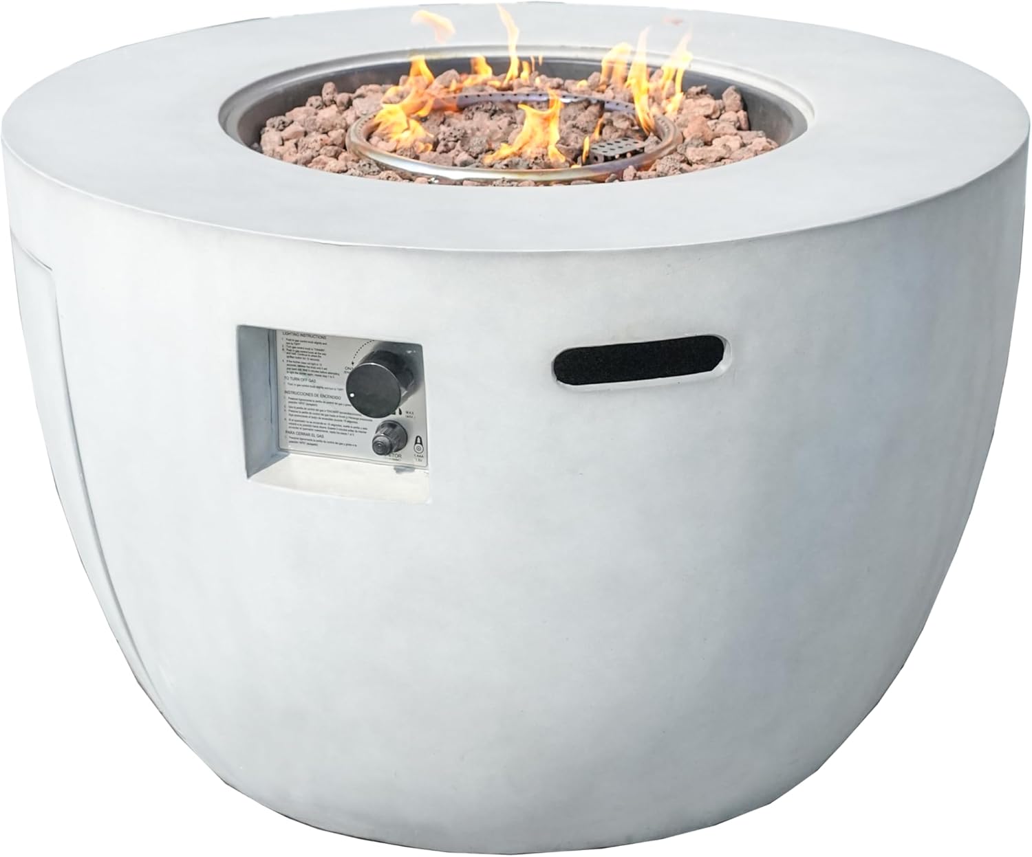 2 in 1 Outdoor Fire Table with 50000 BTU Burner, 36