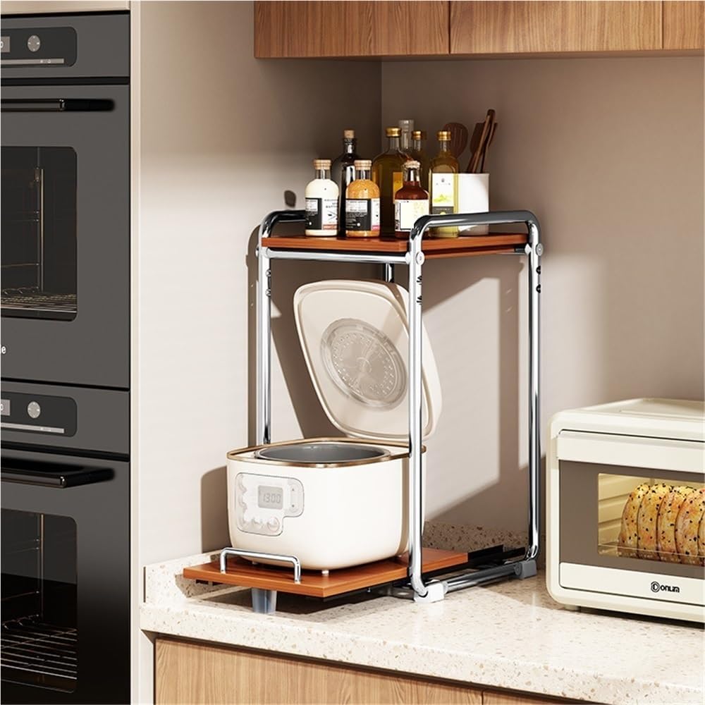 Pull-Out Microwave Stand, Oven and Small Appliances, Kitchen Countertop Storage Shelves, Multifunctional Storage Rack for Microwave, Kitchen Island with Storage, Countertop Small Bathroom Storage(40*5