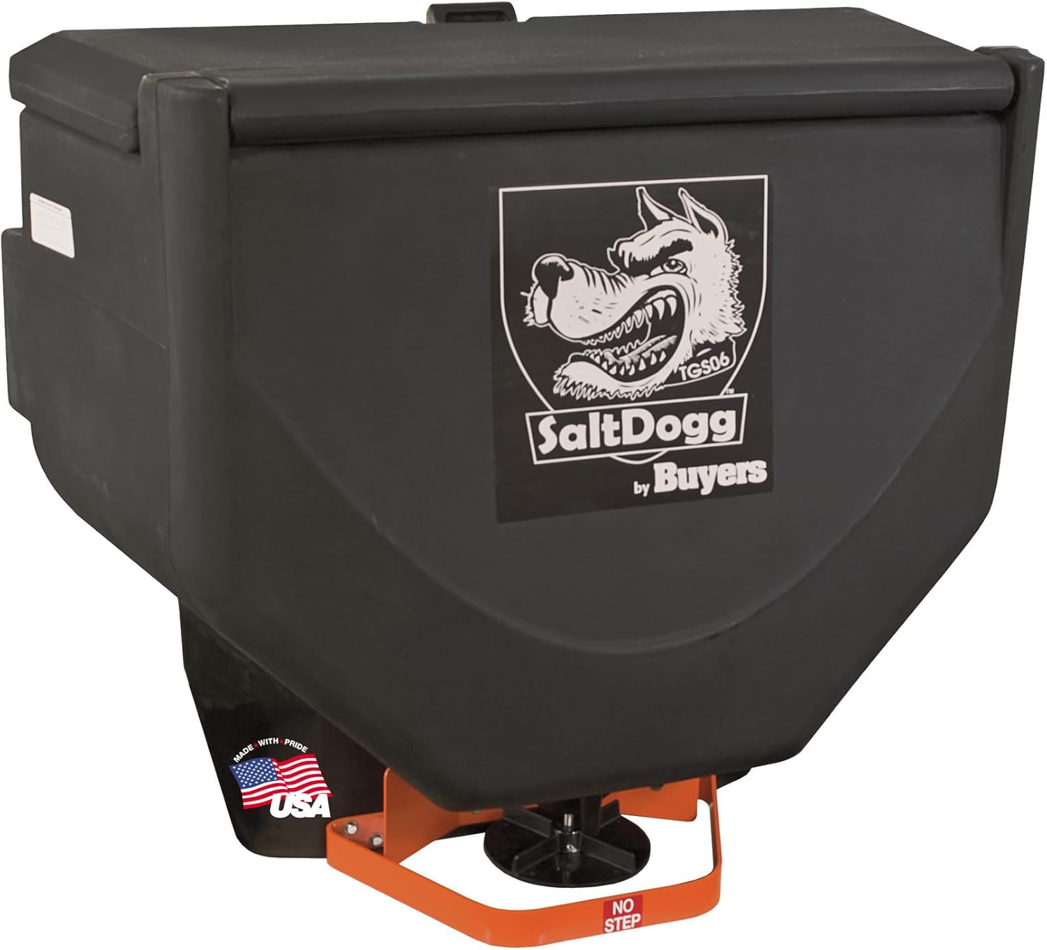 Buyers Products SaltDogg TGS06 Tailgate Salt Spreader, Made In The USA, 10 cu ft/750lb Capacity, Adjustable Flowgate Design W/Gravity Feed, Salt Spreader for Commercial Use