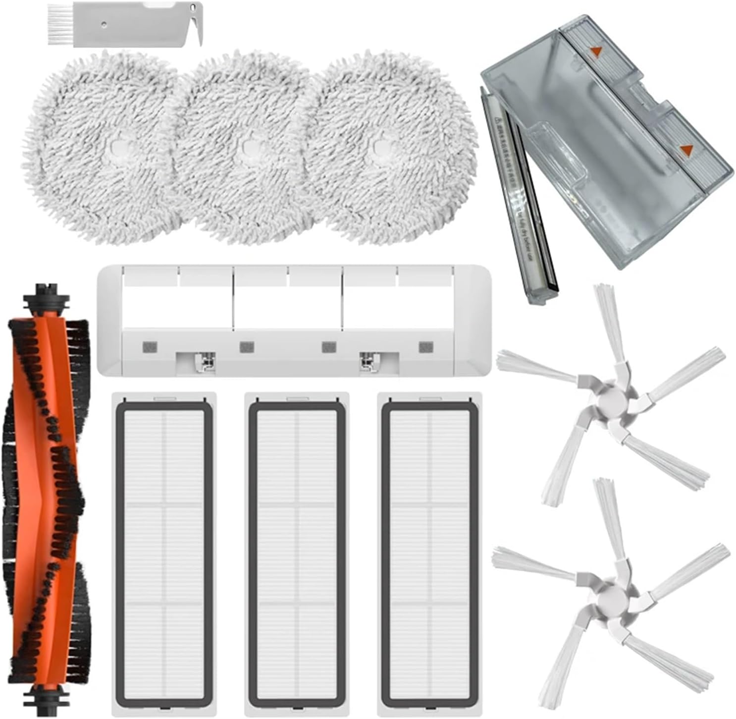 AgaShi Replacement Self-Cleaning Robot Vacuum and Mop，Main Side Brush，Hepa Filter，Mop Pads，Dust Box Parts，Compatible for Dreame Bot W10 Pro (Color : As shown-26)