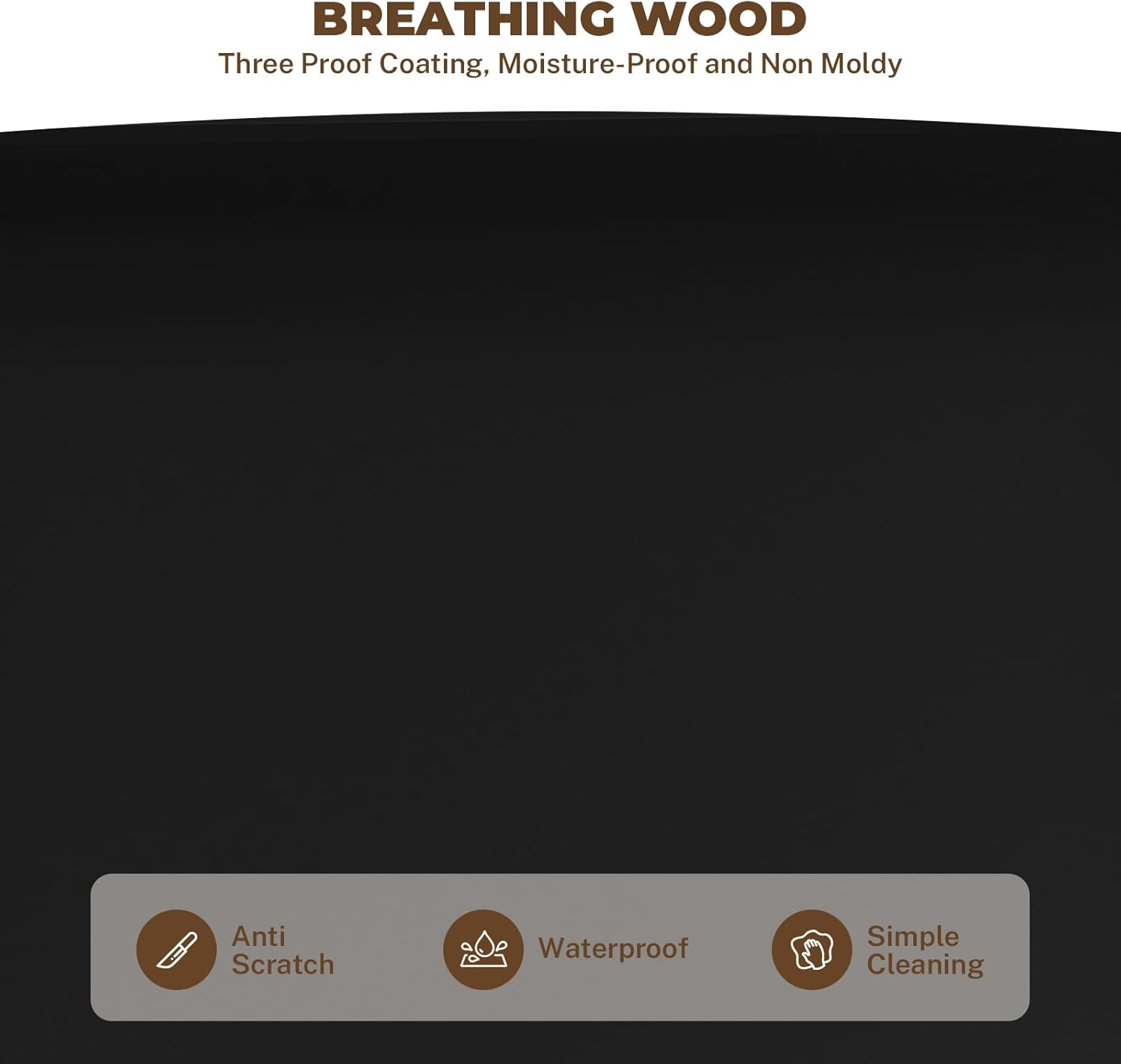 FAHKNS Washer Dryer Countertop - Wood Laundry Washer Dryer Topper with Anti-Slip Mat, 54