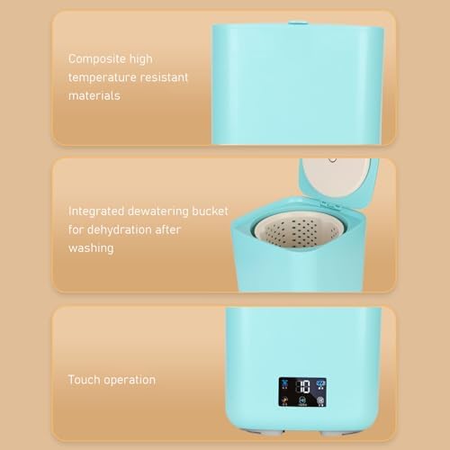 Portable Mini Washing Machine with Spin Dryer, 7L Compact Automatic Washer for Apartments, Dorms, RVs, Baby Clothes, Underwear, Socks
