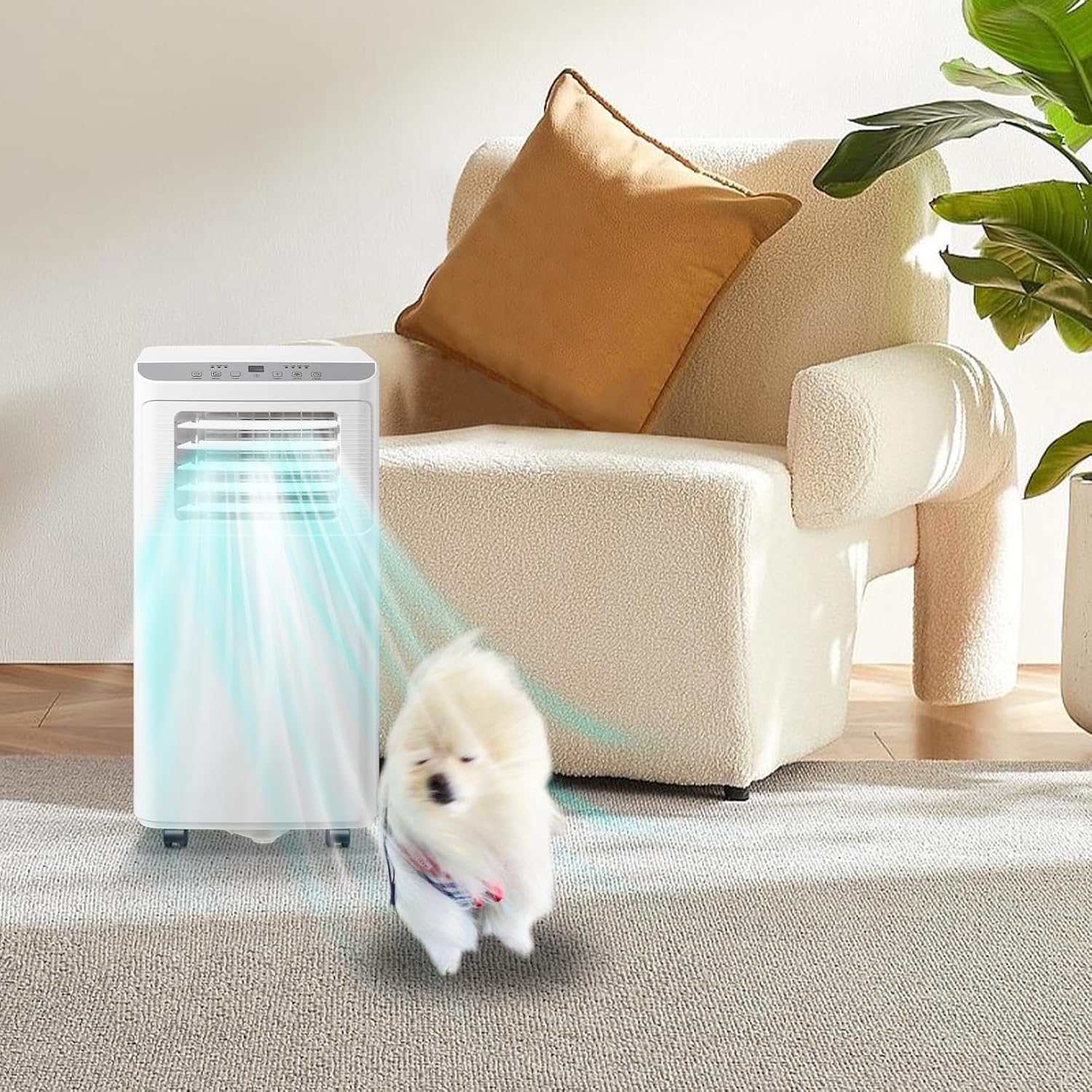 WANAI 8000 BTU Portable Air Conditioners Cools Up to 250 Sq.Ft, 3-in-1 Portable AC Units with Remote Control, Dehumidifier and Fan Mode, Suitable for Home, Dorms, Office, Apartment