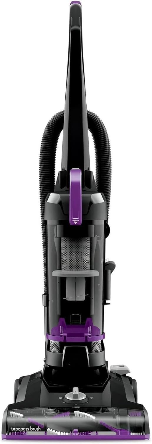 BIISSELLL Power Force Helix Bagless Upright Vacuum, Powerful Suction for Pet Hair,Carpet, Tile & Hardwood,Cleaning, Scatter-Free Technology, Large Dirt Tank, 23ft Cord, 5 Height Settings (Violet)