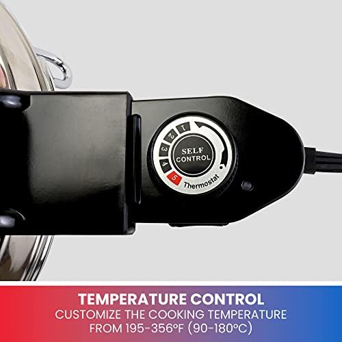 Total Chef Czech Cooker The Ultimate Electric Oven with Adjustable Thermostat Versatile Cooking Options Efficient Heating Non-Stick Pot Portable Design and Heat-Safe Stands