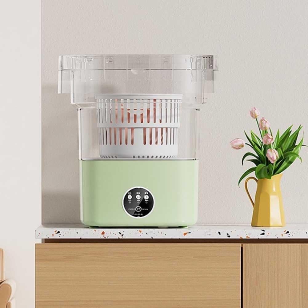 Portable Washing Machine, Mini Washing Machine Foldable, 15l Large Capacity Small Washing Machine for Apartments, Dormitories, Camping, Rv Travel(Pink)