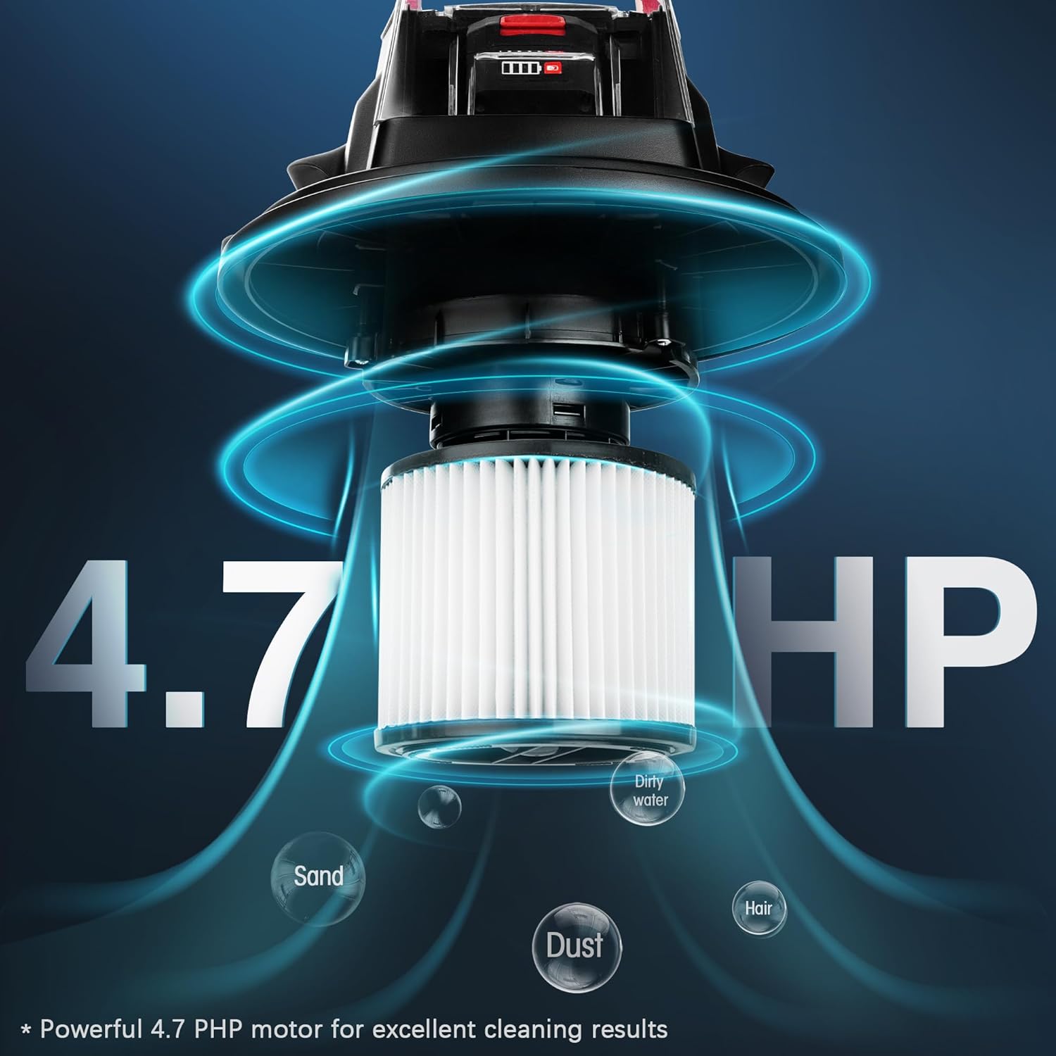 Shop-Vac 20V Wet/Dry Cordless Vacuum, 5 Gallon, 4.7 Peak HP, 10kPa Strong Suction & Blower, Portable Shop Vacuum, 4.0A Battery Powered Shop Vac for Car, Home and Garage