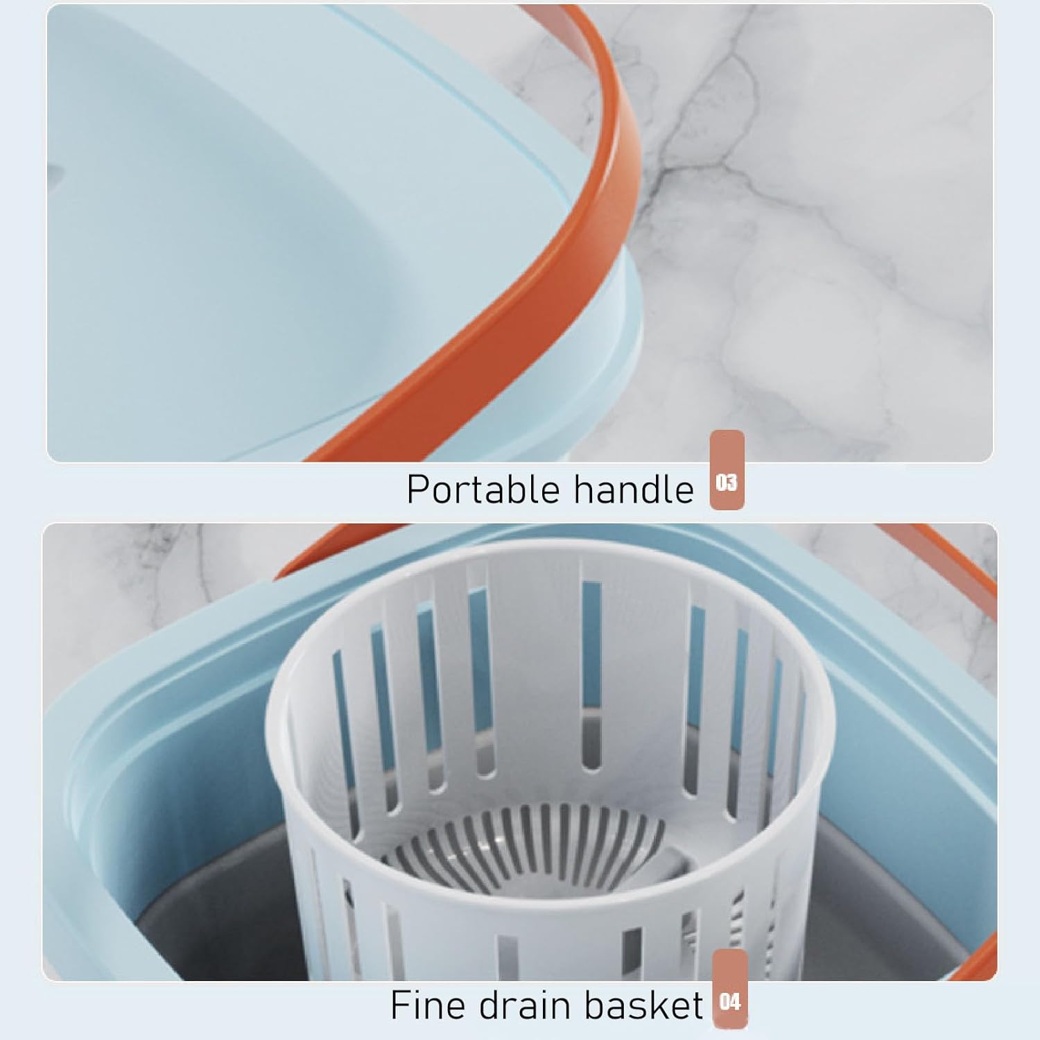 Portable Washing Machine, 6L Foldable Automatic Washing Machine, with LCD Panel Display, Built in Spin Dryer for Baby Clothes, Underwear Or Small Items, Apartment, Laundry Room, Camping(Blue)