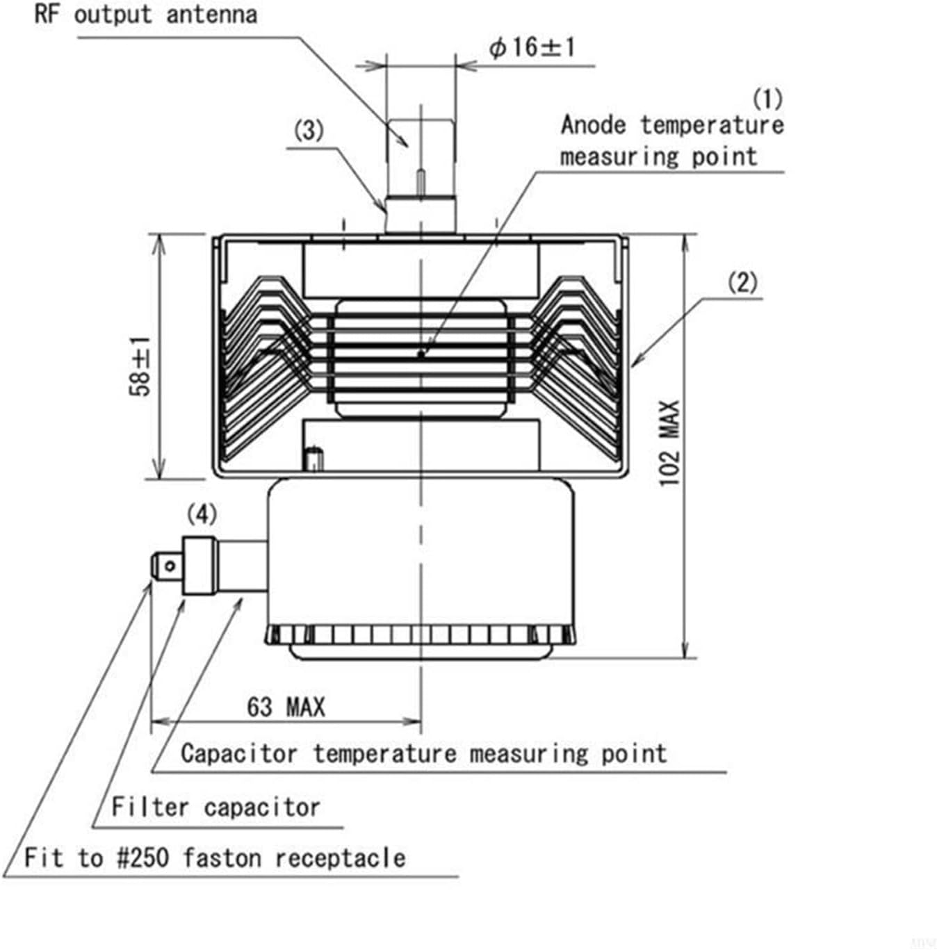 Easy Install Microwave Oven Magnetron 2M248J Parts Accessories