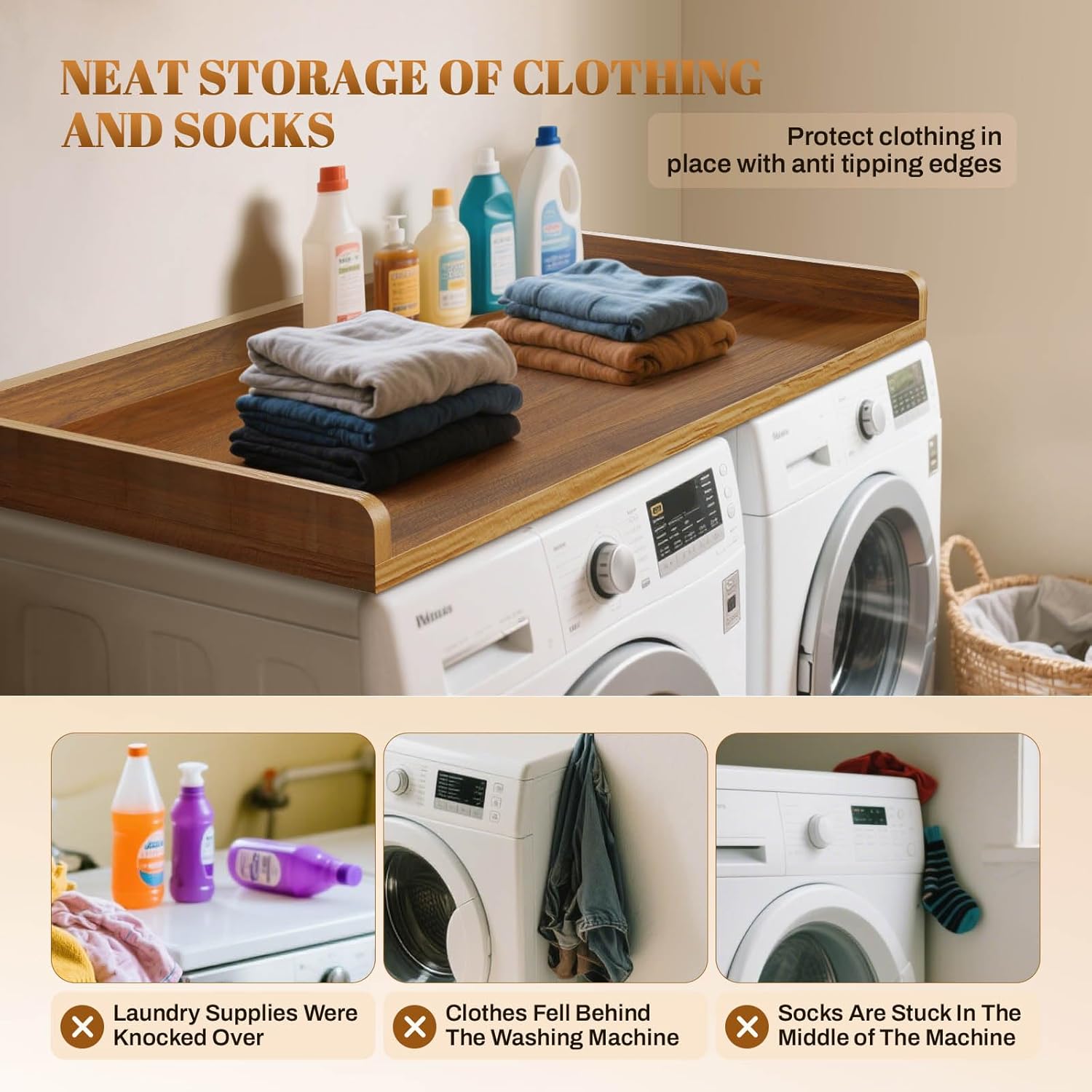 GCCSJ Washer Dryer Countertop, 54