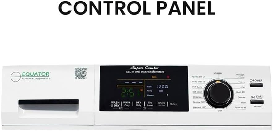 Pemberly Row All-in-One Washer Dryer VENTED-DRY FASTER than Condense 15lb 110V