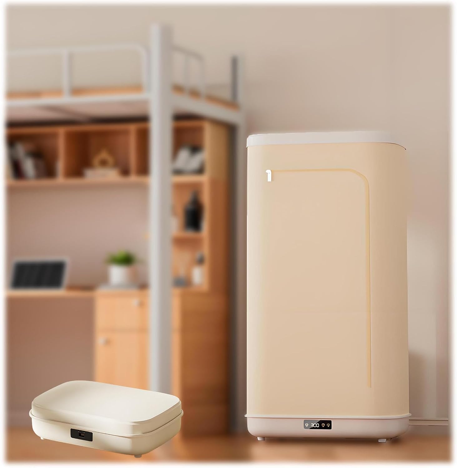 Folding Automatic Ironing Machine, Portable Dryer for Clothes with Remote, Compact Dryer for Apartment 900w for Homes, Business Trips and Other Places