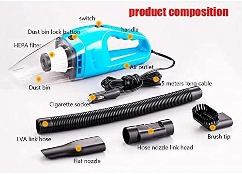 Handheld Car Vacuum Cleaner Portable Powerful Auto Vacuum Cleaner LED Lighting for Car Home Wet/Dry Mini Vacume Cleaner,Home, Travel - Car Accessories