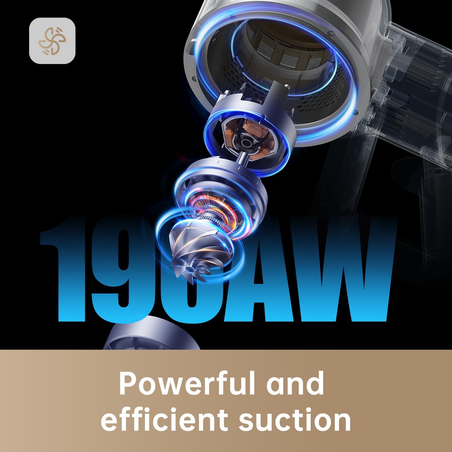 DREAME R20 Cordless Vacuum Cleaner with Dual Brush Head, Smart Stick Vacuum for Home, 190AW Powerful Suction, Up to 90 Mins, Blue Lights, Lightweight for Hard Floor, Carpet, Pet Hair