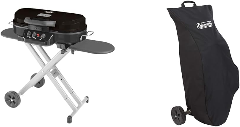 Coleman RoadTrip 285 Portable Propane Gas Grill - 20,000 BTU Grilling Power, 3 Adjustable Burners & Roadtrip Grill Cover, Protective Travel & Storage Cover for Coleman Roadtrip Grills/Griddles