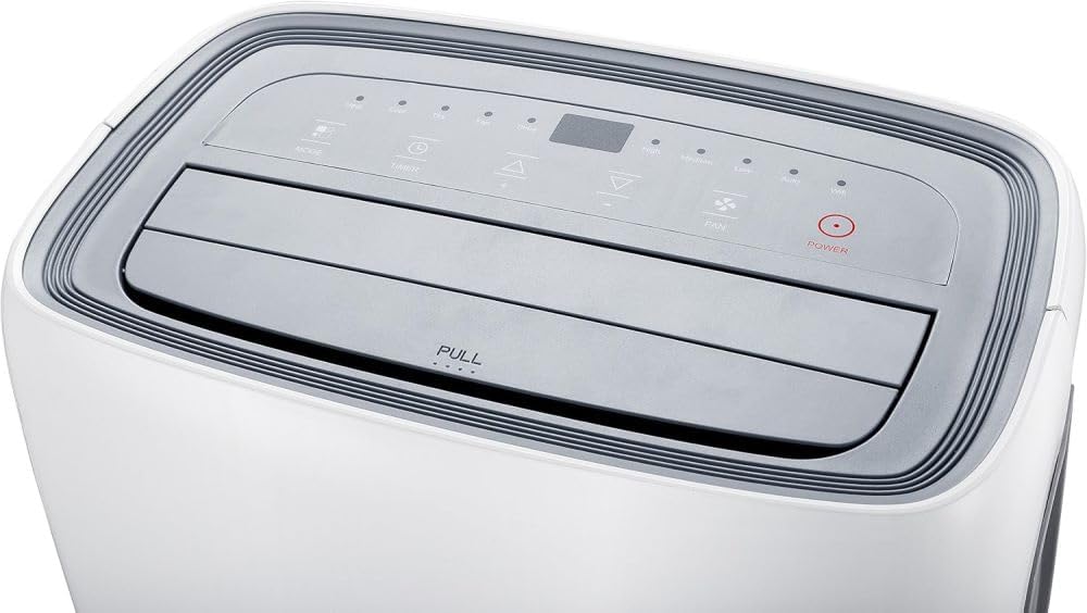 KY-120HP Portable Air Conditioner with Heat Pump, White, 12000 BTU Cooling Capacity, 10000 BTU Heating Capacity, 132 Pints/Day Dehumidifier Capacity, 24-Hour Programmable Timer