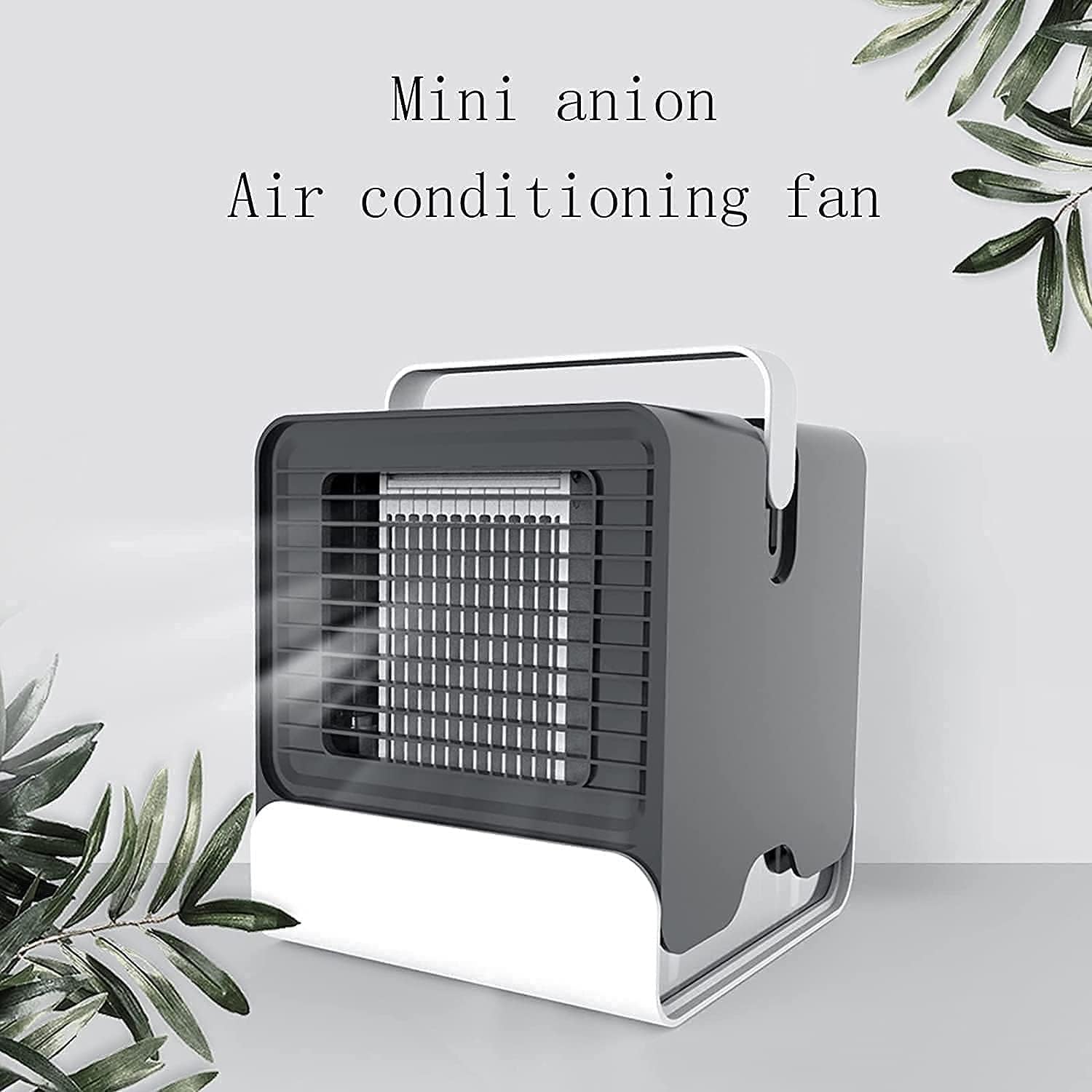Portable Air Conditioner Personal Air Cooler USB Cooling Fan 150ML Water Tank, 3 Speeds/Modes Small Air Conditioner for Bedroom Home Office (Color : White)