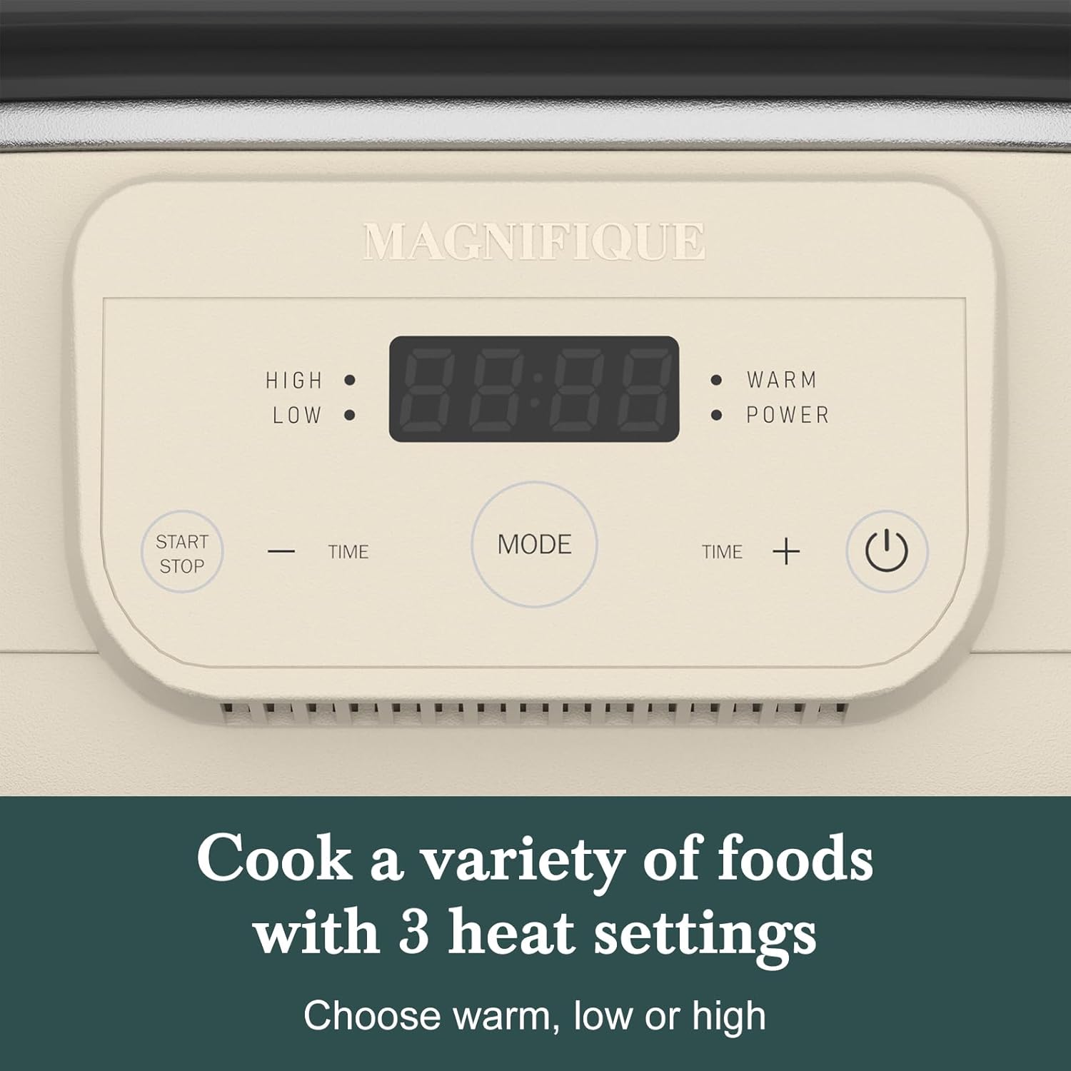 6 Quart Programmable Slow Cooker Removable Healthy Nonstick Pot - Small Kitchen Appliance for Family Dinners - Serves 6+ People - Heat Settings: Keep Warm, Oatmeal