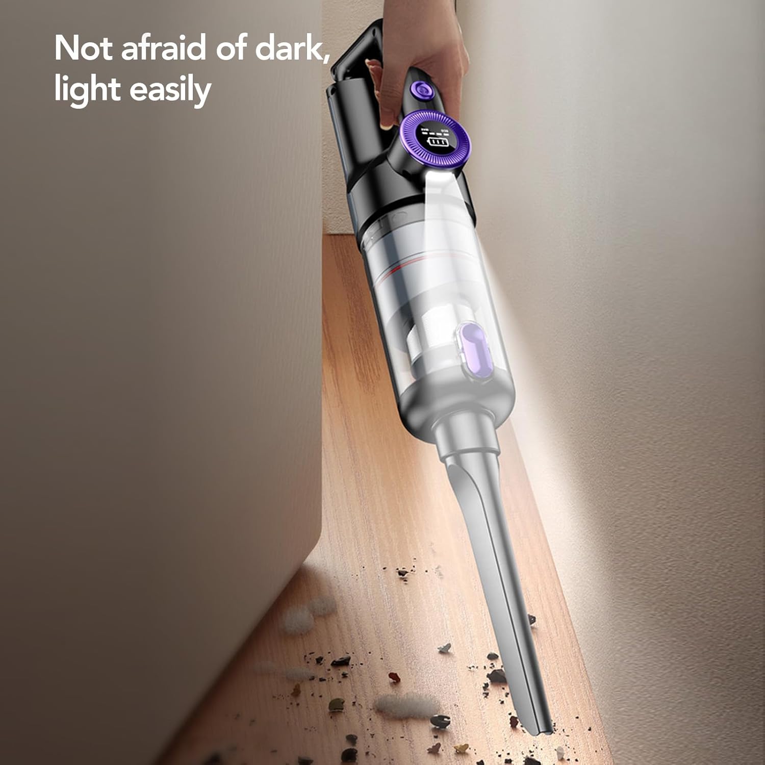 Handheld Car Vacuum Cleaner 14000PA Powerful Suction Cordless Rechargeable Portable Mini for Home HD Display LED Light Effectively Remove Dust Debris