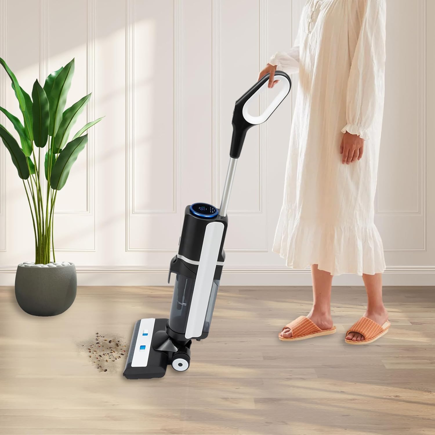 Vacuum Mop Cordless 3-in-1 Wet Dry Vacuum Mop, Multi-Surface and Hardwood Floor Cleaner, Vacuum Mop All in One for Hardwood, Tile, Area Rug & More