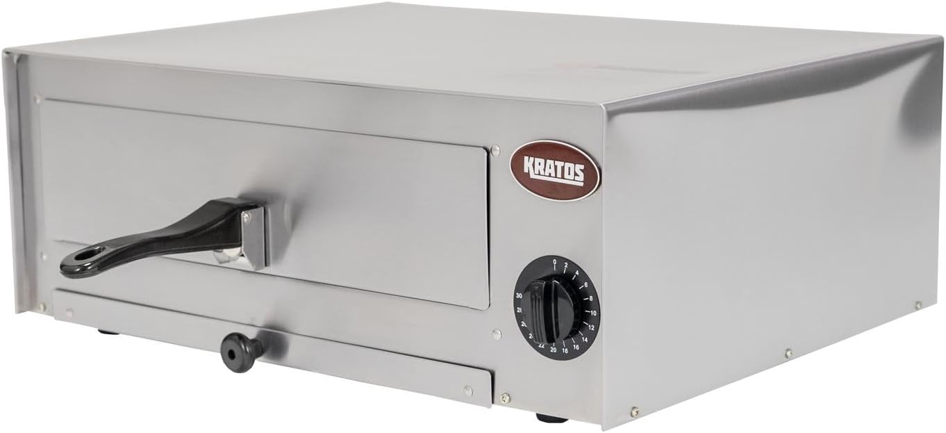 Kratos Commercial Countertop Pizza Oven | Stainless Steel Electric Pizza/Snack Oven with Timer | Fits 12