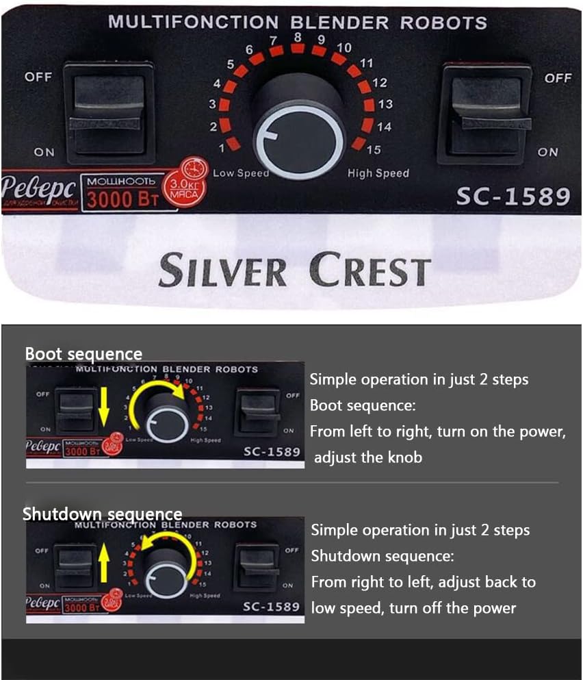 Multifunctional Ice Crusher, Smoothie Blender, High Power Blender, 2L Large Capacity Commercial Blender Milkshake Maker