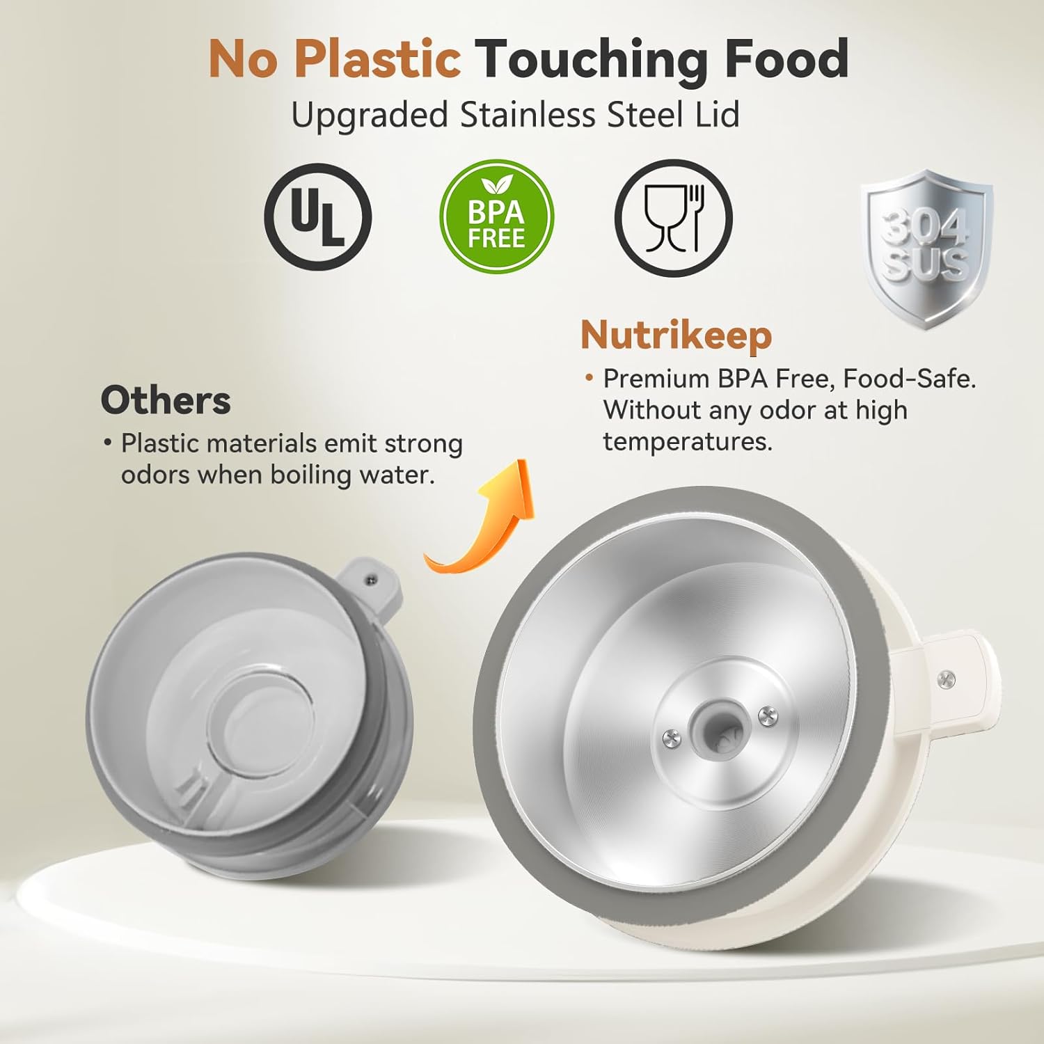 Upgraded 8-in-1 Nut Milk Maker Machine with Stainless Steel Lid, 40oz Soy Milk Maker for Almond, Oat, Coconut, Juice, Plant Based Milk Maker Blender with 18H Delay/Keep Warm/Self Cleaning