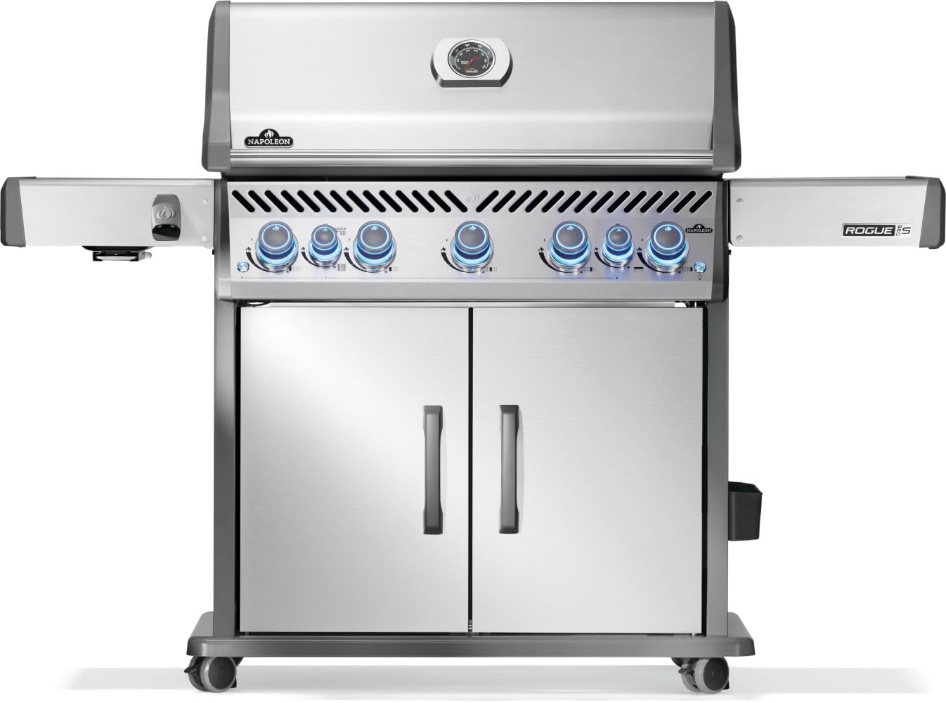 Napoleon Rogue PRO-S 625 Natural Gas Grill with Infrared Side and Rear Burners, Stainless Steel, Durable 7-Burner Outdoor BBQ