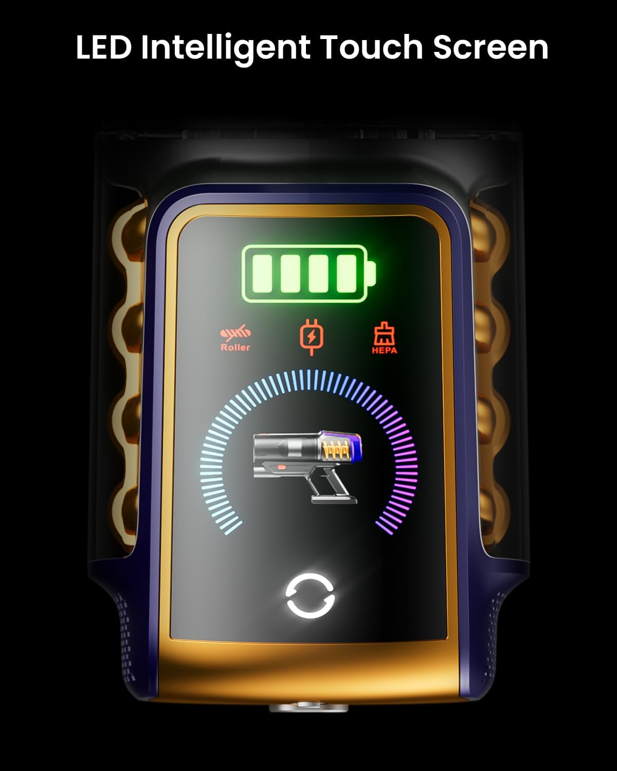 Cordless Vacuum Cleaner,55KPa 650W 65Mins Vacuum Cleaners for Home,Stick Vacuum with LED Display Anti tangle Brush and Self Standing Design,Vacuum Cleaner for Hardwood Floors,Carpet,Pet Hair,Car