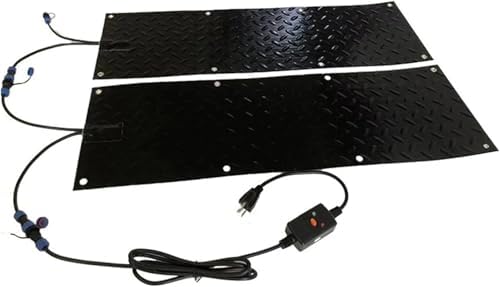 Heated Snow Melting Mat - Anti-Slip Rubber Stair Mat for Snow and Ice, 10x15inch-2 Pieces