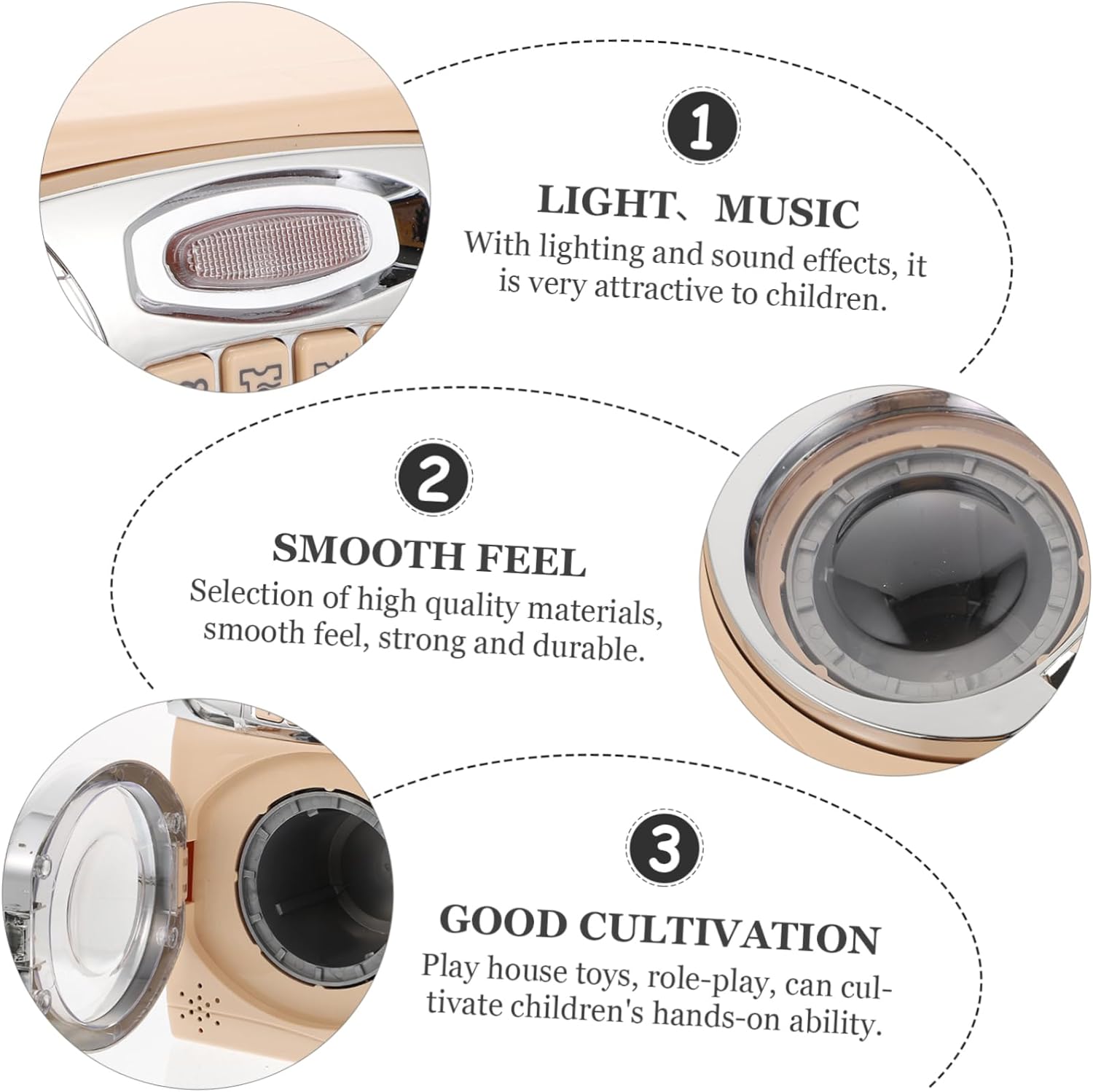 Adorable Mini Washer Machine Portable Laundry Toy for Boys and Girls Plastic Material