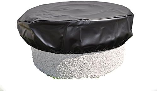 HPC Round Black Vinyl Fire Pit Cover, 45 Inch