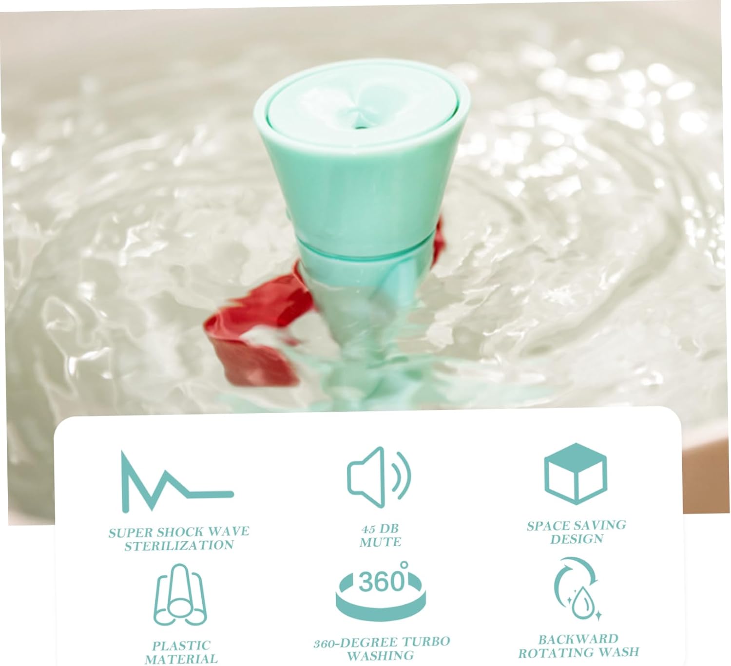 DOITOOL Usb Portable Mini Turbine Washer Travel-friendly Laundry Cleaning Machine for Students Low Noise Deep Decontamination Easy Plug Play Use