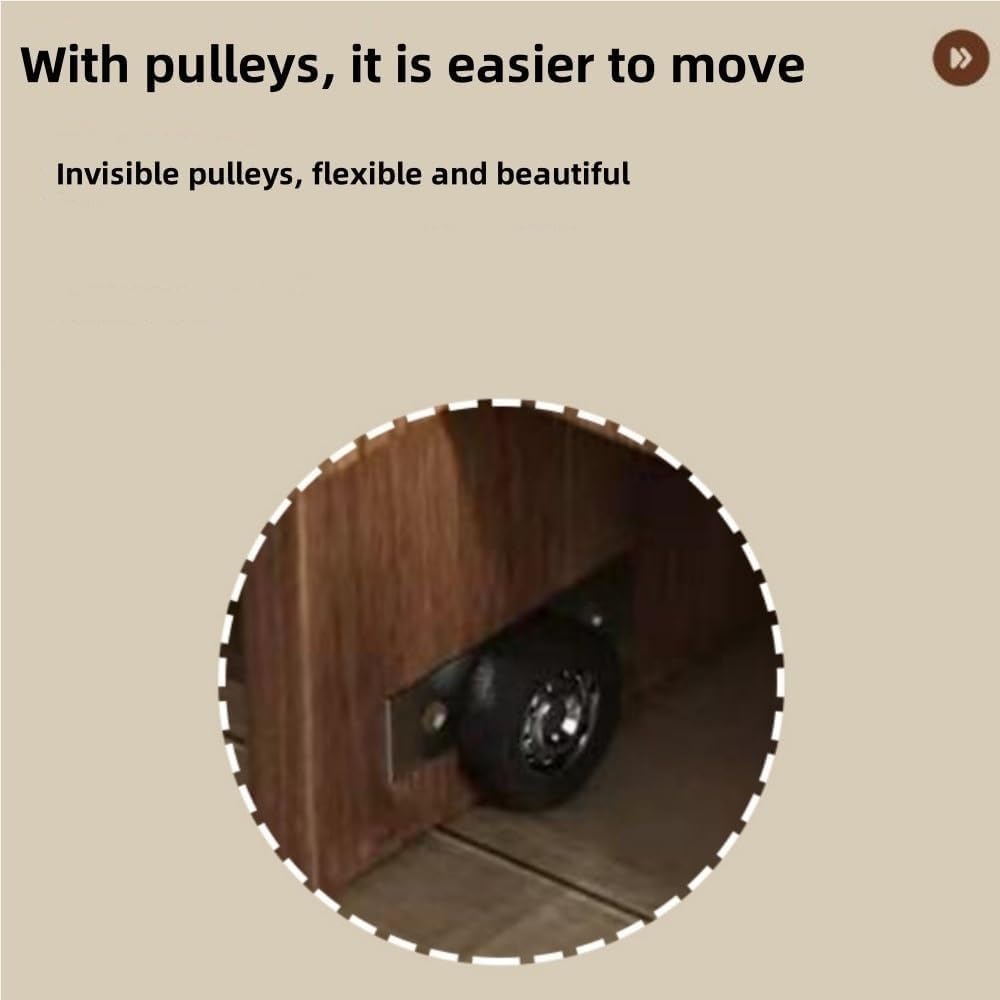 Side Table Robot Vacuum Cleaner Storage Cabinet Hidden Entryway Living Room Cabinet with Rattan Door Sofa Sideboard Solid Construction(Natural,55cm)