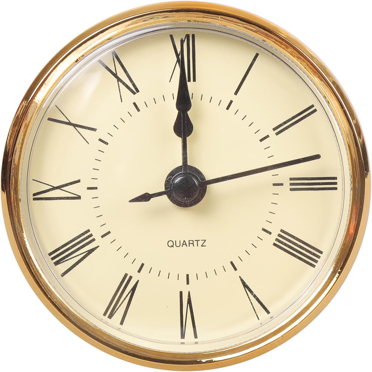 Modern 70mm Quartzs Clock Movement Metal Dials Black Hands Gold Finish Easy Installation Decorative Household Access Easy Installs Clock Movement