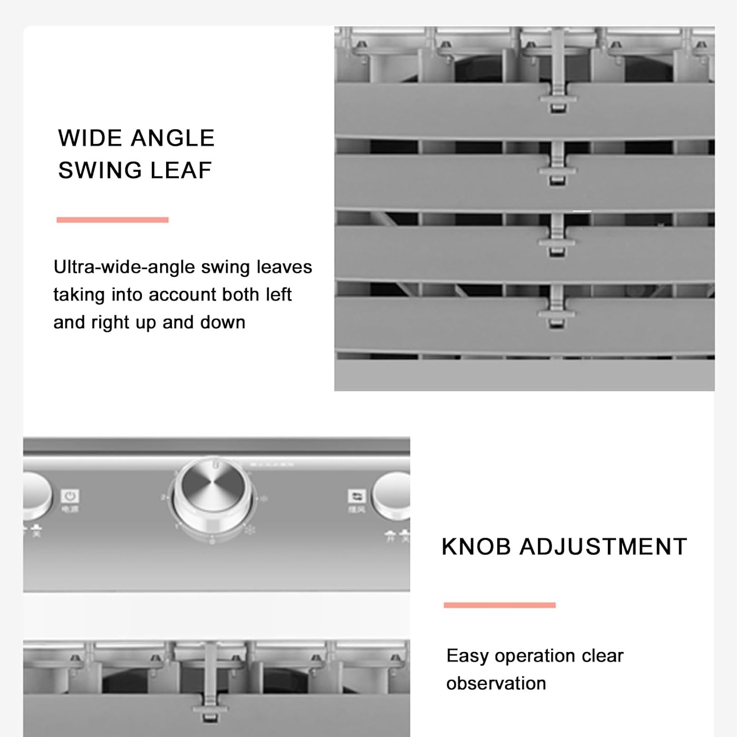 3 Wind Speed Portable Air Conditioners, Air Conditioner with Large Capacity Water Tank, Air Conditioner Portable with Universal Wheels, for Home, Office, Garage(116cm/45.6in)