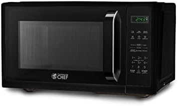 COMMERCIAL CHEF Small Microwave 0.9 Cu. Ft. Countertop Microwave with Touch Controls & Digital Display, Black & Nordic Ware BPA-free and Melamine Free Plastic Splatter Microwave Cover