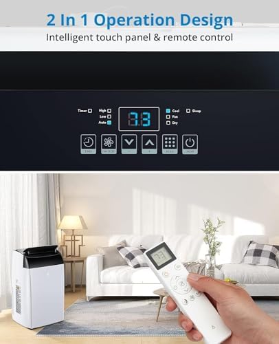 Portable Air Conditioners,12000btu Portable AC Unit with 3-in-1 Function,Air Conditioner for Room,450 Sq.Ft Coverage,Remote Control &Window Kit Included