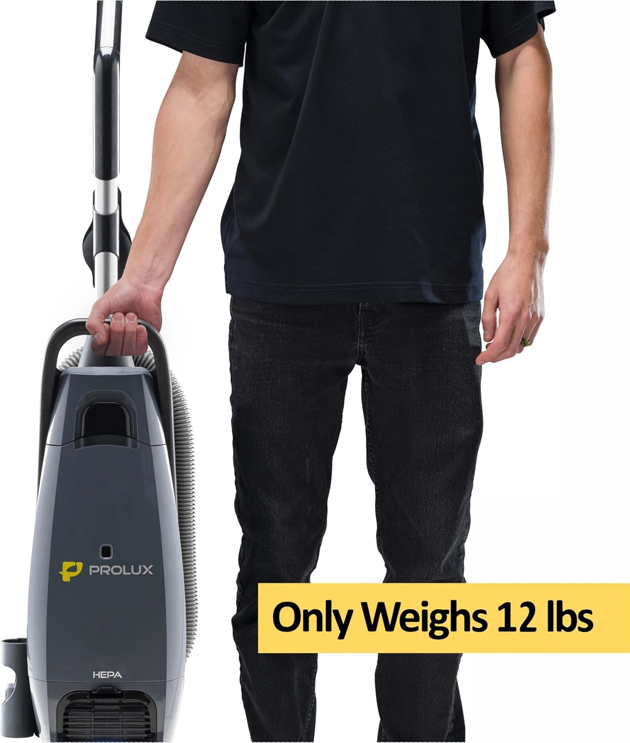 Prolux Phantom Pro Commercial Upright Vacuum Cleaner – HEPA Filtration, Bagged, High-Suction, Deep Cleaning, Lightweight with Onboard Tools only 12lbs Ideal for Business, Professional & Industrial Use