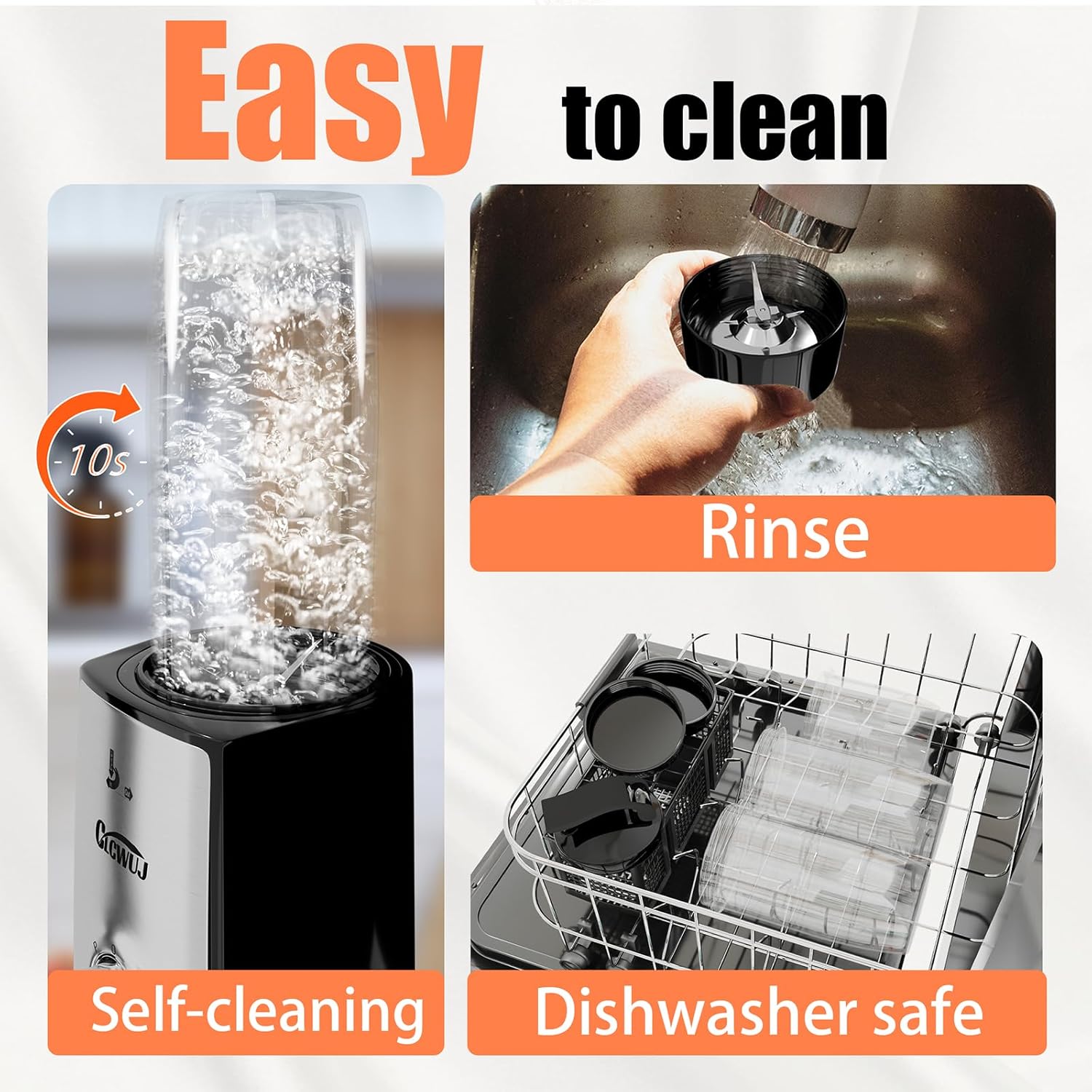 Smoothie Blender, Personal Blender for Shakes and Smoothies,12Pcs Coffee Grinder and Countertop Blenders Combo for Kitchen, Portable Smoothie Blenders with 10oz/17oz x2/23oz Cups (BLACK) (black2)