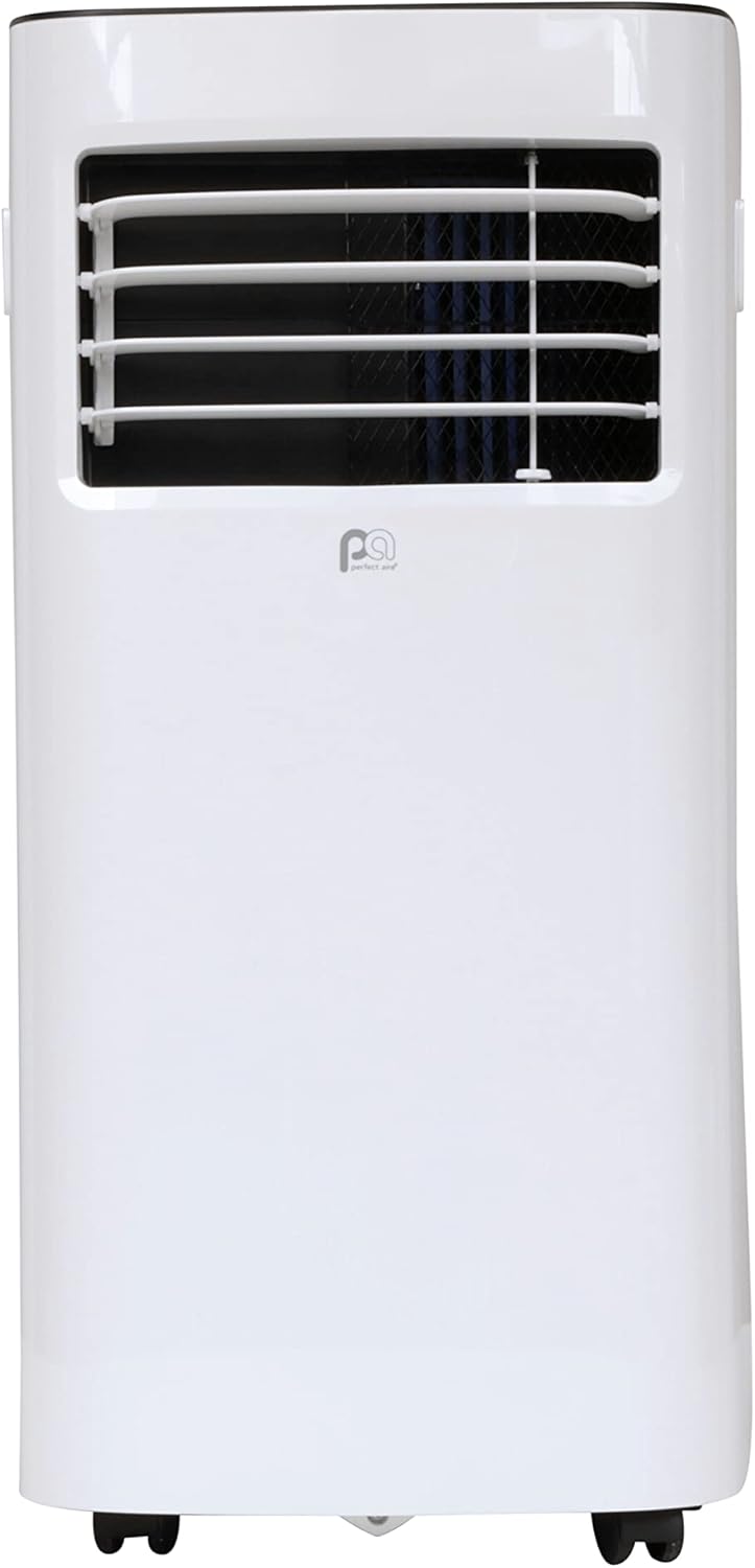 PerfectAire 2PORT10000A 10,000 BTU/7,000 SACC Compact Portable Air Conditioner with Full-Function Remote for Small to Medium Rooms, White, 115V - CEC