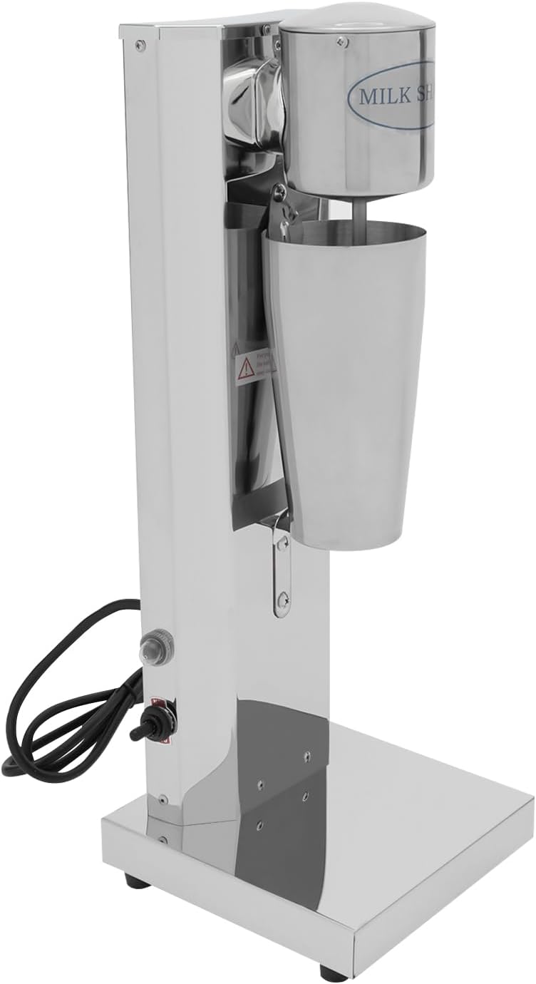 Electric Milk Shaker Maker, Commercial Milkshake Maker Machine with Smart Micro Switch, 18000rpm Stainless Steel Milkshake Blender for Restaurants