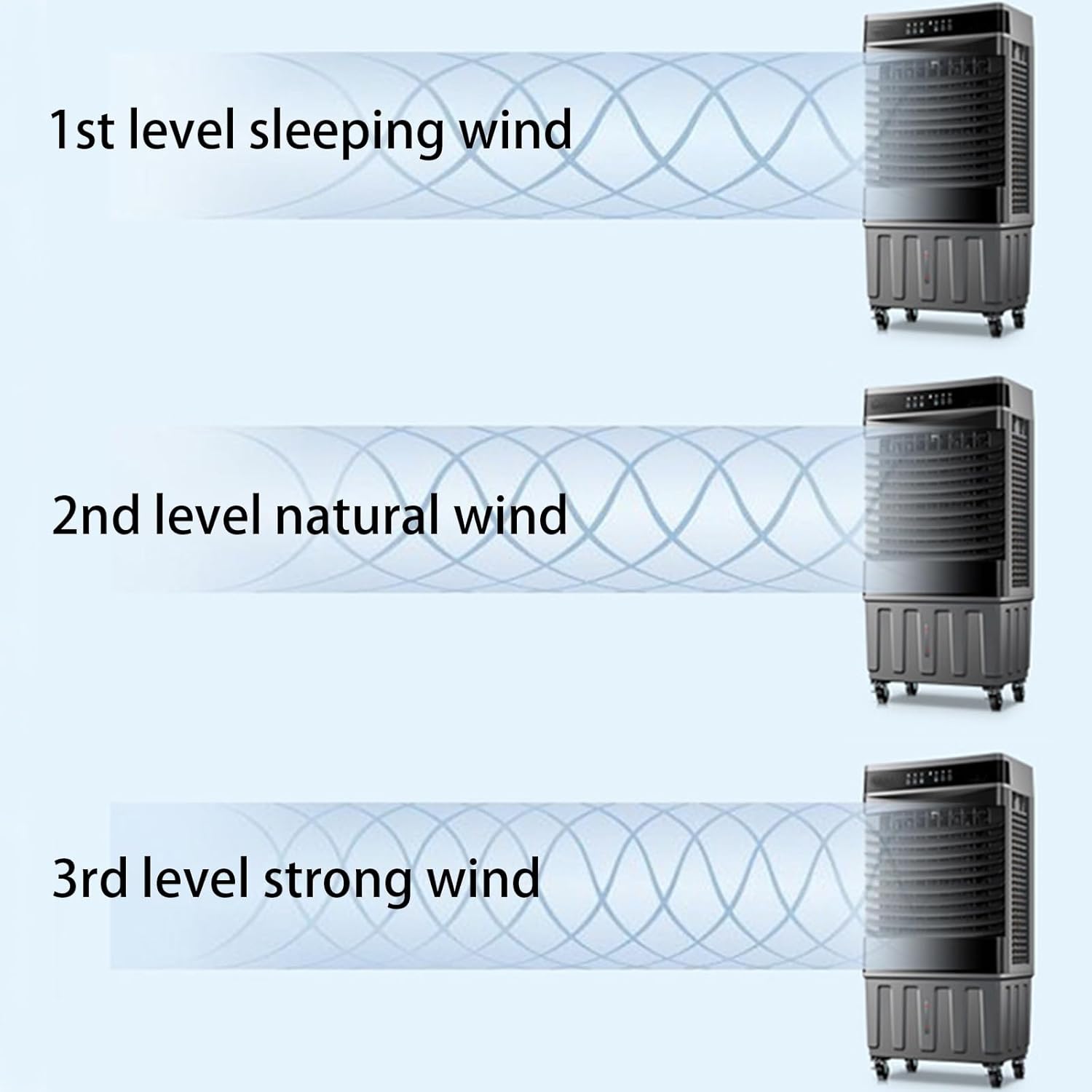 Portable Air Conditioners, 3-in-1 AC Unit with Water Tank and 12Hrs Timer, Evaporative Air Cooler for Room Factory Office(49 * 34 * 110cm)