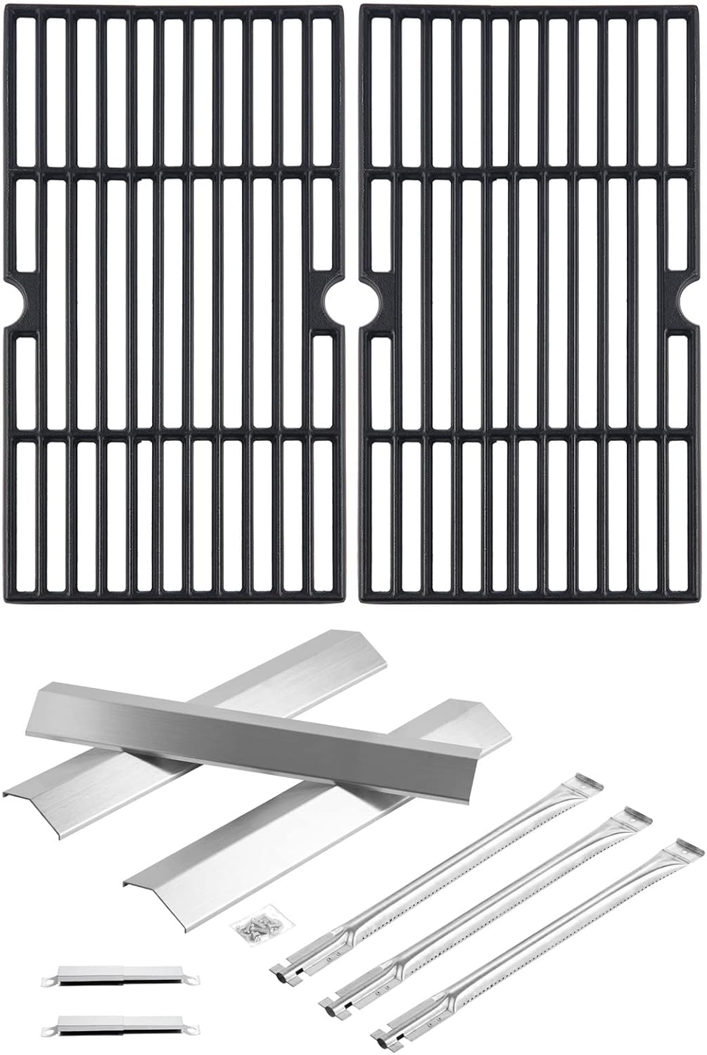Grill Grates Heat Tent 3 Burner Replacement Parts for Oklahoma Joes Grill Parts Longhorn Combo Charcoal Gas Smoker Grill 12201767 14201767 15202029 16202046 Heat Shield Adjustable Crossover Tube
