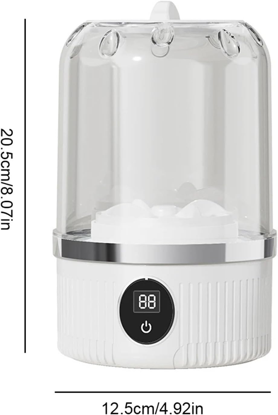 Underwear Washer With Laundry Cup Cordless Small Washing Machine Rechargeable Portable Washing Machine For Bra Underwear Socks,for Travel,Camping, RV & Dorms(Aqua Blue)