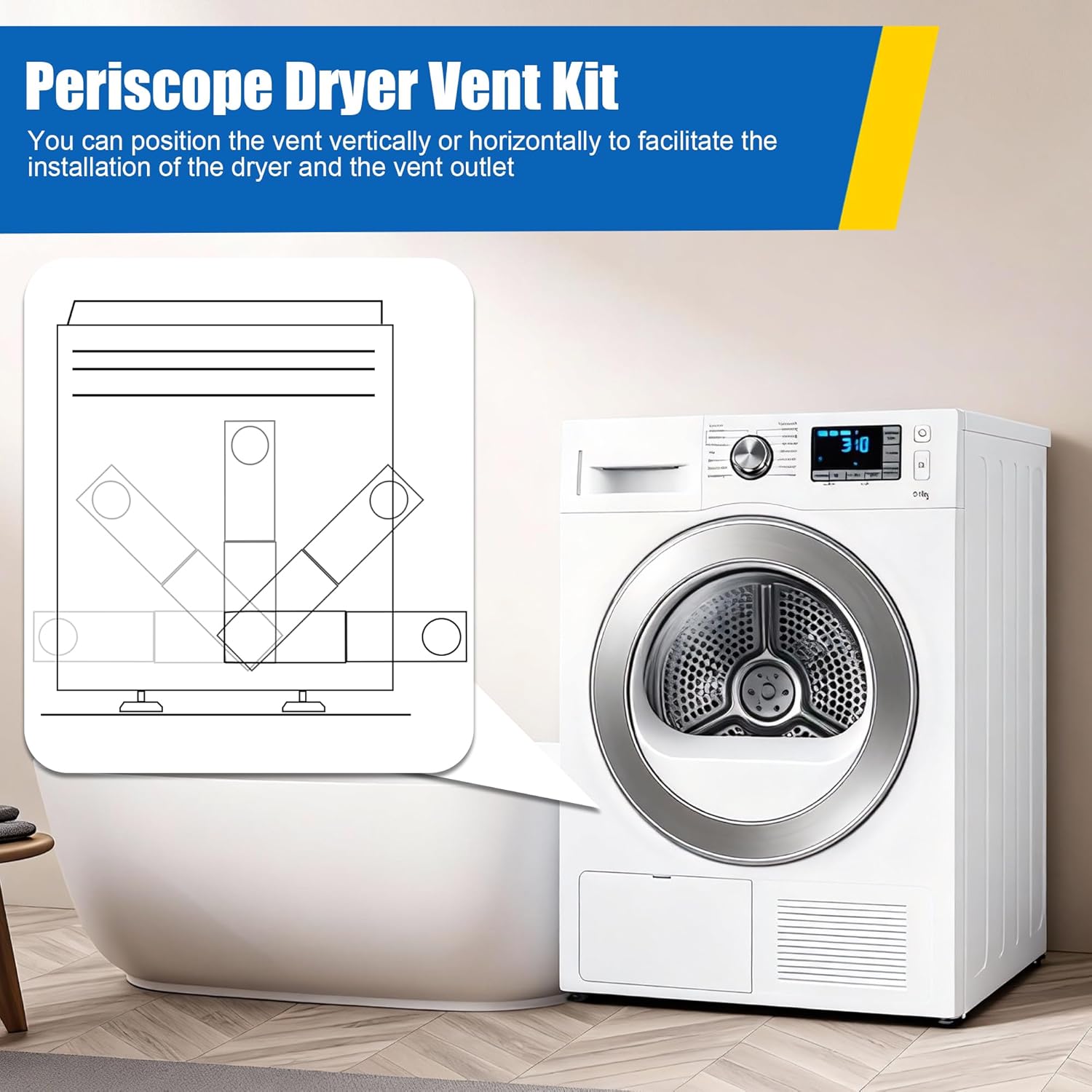 Adjustable Periscope Dryer Vent, 29-45