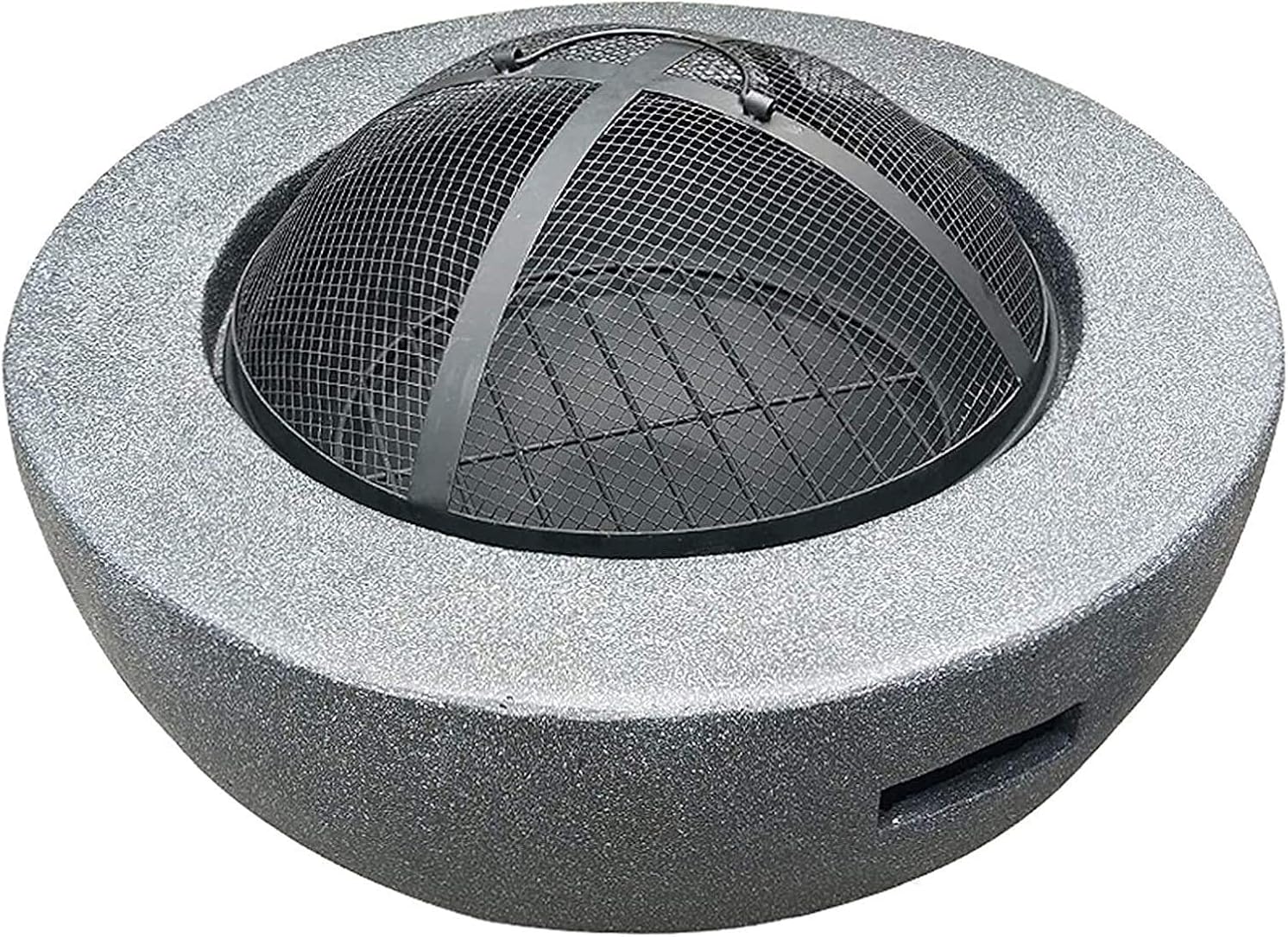 Fire Pits Outdoor Wood Burning Outdoor Fire Pits Fire Pit Bowl, Magnesium Oxide Material for Outdoor Garden Fire Pit Heating/Barbecuing,Garden Patio Brazier with Cover BBQ Cooking for Outside Camping