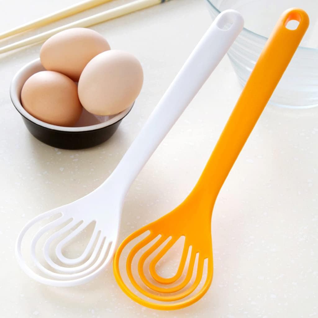 A/A Nylon Flat Whisk Household Manual Whisk Mixing Spoon for Blending Frothing Cooking Baking Kitchen Gadgets 2 pcs